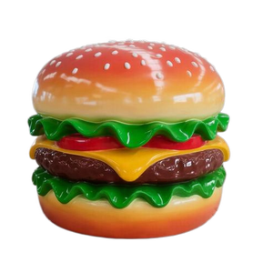 Sculpture en résine grandeur nature en forme <span class=keywords><strong>de</strong></span> burger, directement <span class=keywords><strong>de</strong></span> l'usine, pour la décoration extérieure <span class=keywords><strong>de</strong></span> jardin - Product Image 3