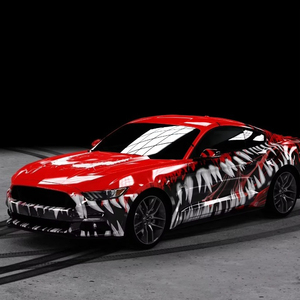 Film de protection de voiture auto-adhésif en PVC de haute qualité NIKO Design, dégradé de couleur rouge et noir, auto-réparateur, changeant de couleur - Product Image 1