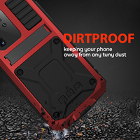 Casing penutup logam desain olahraga tahan air casing tahan benturan dengan kaca antigores dan tali ponsel untuk S20 Note