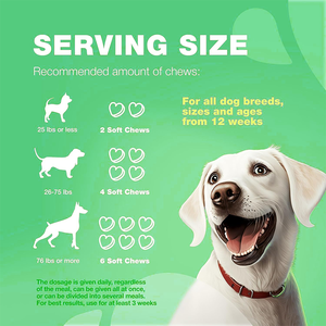 OEM canapa mastica morbida calmante per cani-sollievo dall'ansia melatonina valeriana radice camomilla vitamina <span class=keywords><strong>B</strong></span> complesso | Rapido assorbimento 3g - Product Image 4