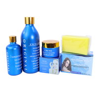 Kit de Soins Corporels Complet Gluta Original Bleu Anti-Âge et Blanchissant pour le Visage — Vente en Gros Usine