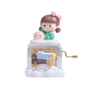 Yu Mo Cute Girl Hand Crank <b>Music</b> <b>Box</b> Resin Decorative Gift For Children - Product Image 5
