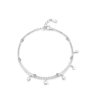 Gran oferta, venta al por mayor, pulsera de cubo geométrico de Plata de Ley 925, pulsera elegante de joyería fina para regalos de mujer - Product Image 2