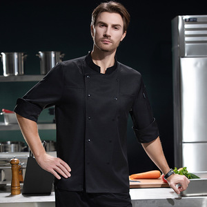 Giacca <span class=keywords><strong>da</strong></span> <span class=keywords><strong>Chef</strong></span> per Ristorante, Uniforme <span class=keywords><strong>da</strong></span> Cucina, Giacca <span class=keywords><strong>da</strong></span> Cuoco Doppiopetto per <span class=keywords><strong>Uomo</strong></span>, Uniforme per Hotel - Product Image 3