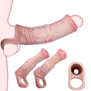 FAAK Funda de Silicona para Pene con Forma de Caballo, Extensor de Pene Masculino, Anillo para Pene Suave, Funda para Pene, Juguetes Sexuales para Parejas, Venta al por Mayor - Product Image 1