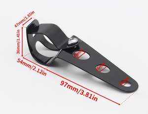 Soporte Universal para Faro de Motocicleta de 28mm-36mm, Soporte de Montaje de Aluminio para Horquilla de Motocicleta <span class=keywords><strong>Cafe</strong></span> <span class=keywords><strong>Racer</strong></span> y Scooter - Product Image 2