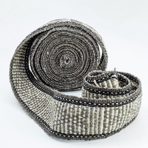 Vente en gros de ruban tissé traditionnel en feutre écologique fait main de 20 cm, emballé en rouleau, pour accents de décoration intérieure, vêtements, sacs et textiles de maison - Product Image 2