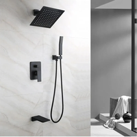 Mitigeur mural vanne eau chaude et froide laiton 3 voies bain encastré mitigeur douche thermostatique pour salle de bain