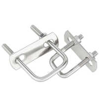 ASHLITY M6 M8 M10 M12 A2 Clip en U à tête ronde en acier inoxydable standard avec filetage, crochet carré pour fixation de tuyaux de drainage, 2 écrous