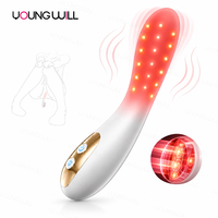 Vibromasseur Baguette OEM ODM en Silicone Souple Étanche à Lumière Rouge pour Soin Intime et Stimulation du Point G – Jouet Sexuel Féminin pour Adultes