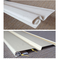 Profil de finition en PVC imperméable moderne Ruisibai pour panneau mural blanc, 10 mm