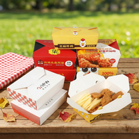 Boîte jetable en papier kraft imperméable pliable pour repas à emporter avec doublure en éponge, gaufrage, pelliculage mat et revêtement UV pour nouilles