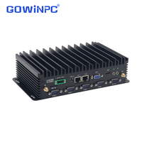 GOWINPC Mini PC Industri Terintegrasi Intel J6412 Tanpa Kipas 2xLan Firewall Mendukung Win11/Linux hingga 64GB RAM SSD/HD 12-36v