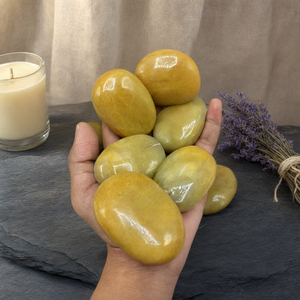 Harmonie Dorée : Pierres de palmier en aventurine jaune pour le Reiki et la lithothérapie - UN SEUL EXEMPLAIRE - Product Image 3