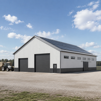Bâtiment d'entrepôt de stockage de foin pour machines agricoles en acier préfabriqué Q355B avec toit solaire