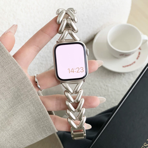 ดรอปชิปรูปแปดสายโลหะสำหรับ iWatch Series ultra 8 7 6 SE <span class=keywords><strong>5</strong></span>สายสแตนเลสสำหรับ <span class=keywords><strong>applewatch</strong></span> band 41มม. 45มม. 49ม. - Product Image 2