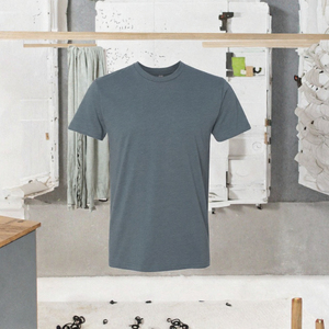 T-shirt pour homme en coton 100% lourd, coton pur, manches courtes, col rond, tee-shirt uni, décontracté, à porter au quotidien - Product Image 3