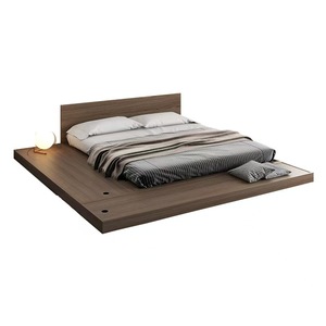 Cama Doble de Estilo Nórdico Moderno, Cama Tatami Japonesa de Madera, Estilo Suave con Muebles de Dormitorio de Madera Maciza, Gran Oferta - Product Image 4