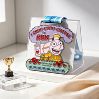 Médaille sportive en émail gravée sur mesure pour les défis de course 5K/10K - Récompense de finisseur de marathon