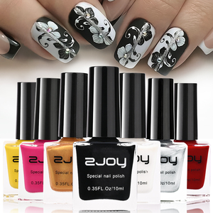 10ml Nail Art Estampage Polonais 30 Couleurs Noir Blanc Or Argent Impression <span class=keywords><strong>Vernis</strong></span> DIY Conception pour Estampage Plaque - Product Image 4