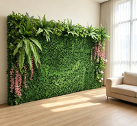 Panneaux de haie verticale décoratifs pour intérieur, en buis, plantes vertes, fausse herbe artificielle, mur végétal