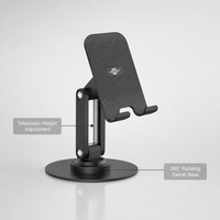 Support de téléphone portable pliable et réglable en métal rotatif à 360° pour bureau – Vente en gros à prix réduit