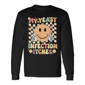 Camiseta de manga larga con diseño de My Yeast Infection Itches Groovy, humor para adultos - Product Image 2