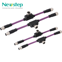 Conector de Cable de Alimentación Personalizado IP67 Resistente al Agua M8 M12, Conector Circular de Montaje en Panel PCB de 3 4 5 6 8 2 Pines, Macho y Hembra, con Tornillo