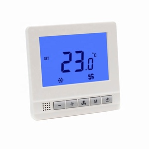 Hotowell 110V 220V Fan Coil Thermostat HVAC IP30 Thermostat numérique Celsius ou <span class=keywords><strong>Fahrenheit</strong></span> - Product Image 1