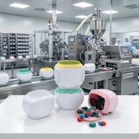 Emballage vide de boîte en plastique recyclable de serrure d'enfant de conteneur blanc d'animal familier pour des capsules de détergent de blanchisserie