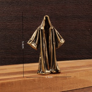 Ornement fantôme sans visage en laiton rétro, forme irrégulière, décoration d'Halloween, décoration de salon, décoration de bureau - Product Image 4