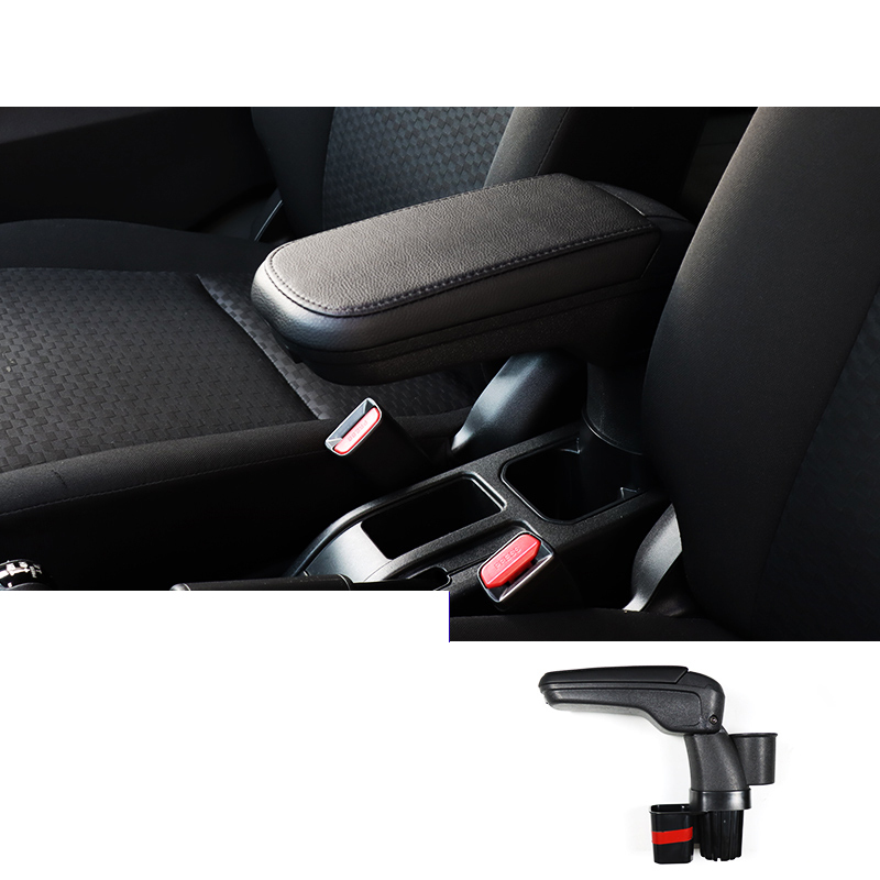 OYHCM Accoudoir Centrale pour Suzuki Jimny 2019-2024, Rangement Intégré, Cuir Noir, Facile à Installer, Accessoire Intérieur Voiture