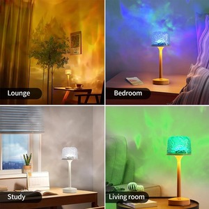 Lámpara de Proyección con Base Alta, Efecto Ondas de Agua, Proyector LED Aurora con Control Remoto, Regalo Romántico e Interesante para Interiores - Product Image 5