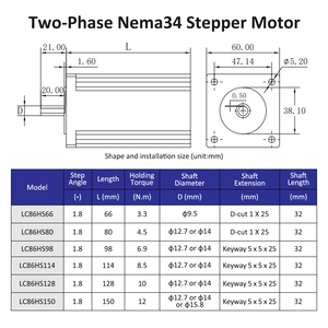 DC24 ~ 110V/AC18 ~ 80V 3/5/6A Kit de controlador de Motor paso a paso 3,3/4,5/6,9/10/12N.<span class=keywords><strong>m</strong></span> 2 fases Nema34 OpenLoop Kit de controlador de Motor paso a paso - Product Image 5