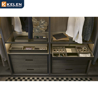 Kelen 2026 Armoires murales de luxe sur mesure, meubles combinés en bois pour chambre de bébé, dressing ouvert moderne en bois pour chambre à coucher