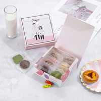 Boîte d'emballage en papier colorée pour le Dessert, pièces, taille imprimée personnalisée, tarte d'œufs, pâtisserie, bonne emballage, pour le Dessert