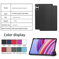 Étui en cuir PU magnétique à trois volets pour tablette Redmi Pad Pro, housse à trois volets avec emplacement pour stylet pour Xiaomi 5 6 Pad
