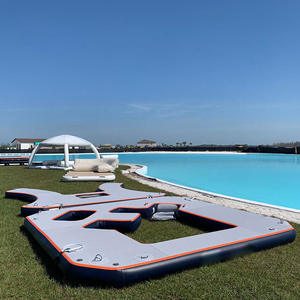 Verano relajante inflable sofá <span class=keywords><strong>lago</strong></span> tumbona flotante <span class=keywords><strong>Cabanas</strong></span> plataforma de muelle flotante con tienda Aqua Party Bana para la venta - Product Image 3