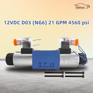 Vanne de commande directionnelle hydraulique Uritue 12V DC D03 NG6 21 GPM 4560 psi Métal 8x4x2 pouces - Product Image 4