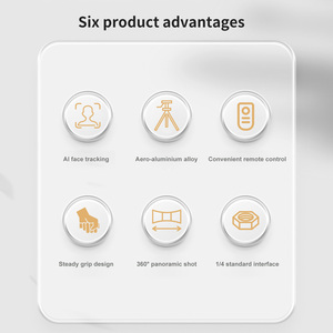 <span class=keywords><strong>Estabilizador</strong></span> de Teléfono con Seguimiento Facial Inteligente por IA Q13, Gimbal de 4 Ejes, <span class=keywords><strong>Palo</strong></span> Selfie Bluetooth con Luz de Relleno Extensible y Portátil - Product Image 3