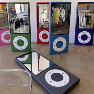 Imirror Specchio da Terra Retrò Stile Mp3 Player, Specchio a Figura Intera Ispirato all'iPod Nano <span class=keywords><strong>con</strong></span> <span class=keywords><strong>Cornice</strong></span> in Legno - Product Image 6