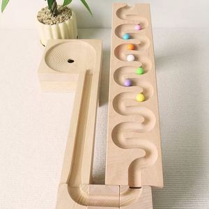 Pista de Canicas de Madera para Niños, Juego de Pistas de Canicas Enrolladas, Laberinto de Canicas de Madera, Pista de Rodillos con Rampas, Regalo de Cumpleaños - Product Image 3