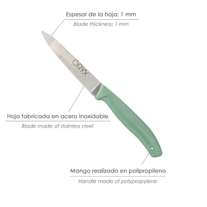 Coltello da cucina Nuuk, lama in acciaio inossidabile, 9 cm. Colori Assortiti (Confezione Blister da 3 Pezzi) - Product Image 3