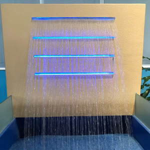 Fontaines murales en <span class=keywords><strong>cascade</strong></span> en acrylique Waterscape avec éclairage LED, <span class=keywords><strong>cascade</strong></span> personnalisable, <span class=keywords><strong>lame</strong></span> d'eau de différentes tailles, équipement pour <span class=keywords><strong>piscine</strong></span> - Product Image 2