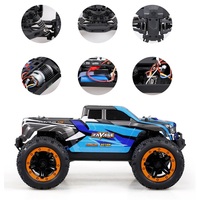 Haiboxing 1/16 2.4G 4WD Camioneta RC con Escobillas, Juguetes con Luces LED, Auto RC Eléctrico Todoterreno Grande, Piezas RTR HBX 16889