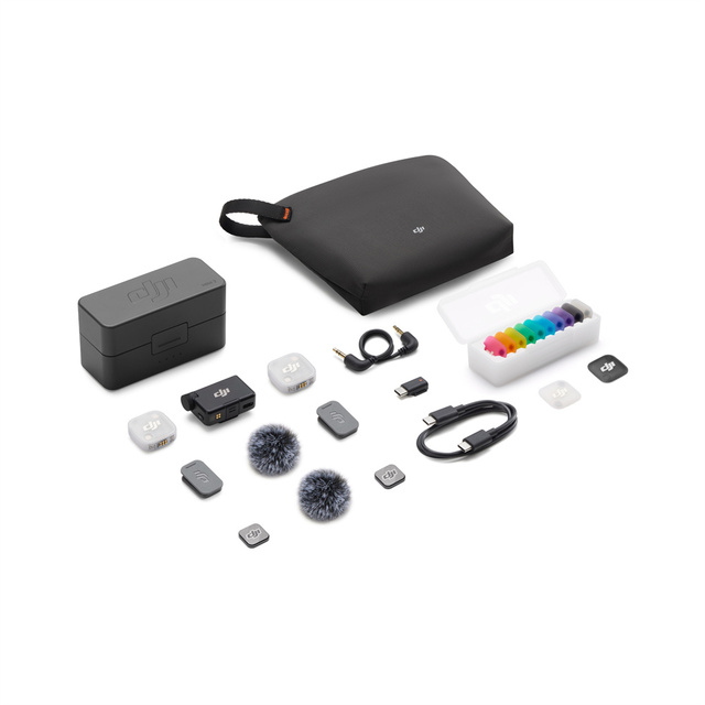 New Hot D J I Mic Min 2 Wireless Microphone Four-Channel Output Dual Band Anti-Interference Lossless Audio Transmission