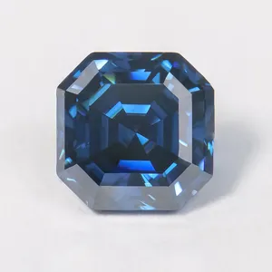 Whzhou 2024 hotsale benutzer definierte 5ct 5mm neue gra ascher größte Größe große vvs Farbe Diamanten lose Stein blau Moissan ites