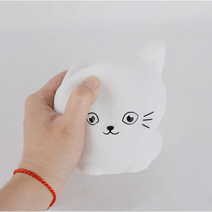 Regalo per bambini camera da letto per dormire simpatico gatto lampada da notte decorativa luce da tavolo a batteria piccola notte luce per bambini - Product Image 3