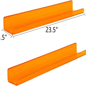 Estantes flotantes de acrílico <span class=keywords><strong>amarillo</strong></span> transparente al por mayor para estanterías de pared de baño estanterías - Product Image 4