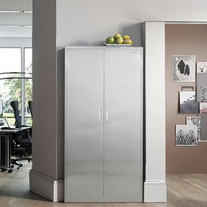 <span class=keywords><strong>ตู้</strong></span>สแตนเลสสองประตูขนาดใหญ่ พร้อมช่องเก็บของด้านบนและด้านล่าง สำหรับสำนักงาน บ้าน และห้องครั<span class=keywords><strong>ว</strong></span> - Product Image 6